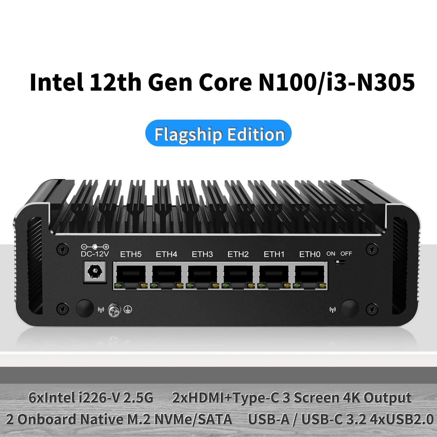 Amazon.com: Intel N100 Fanless Mini PC 2xHDMI+Type-C Triple Screen